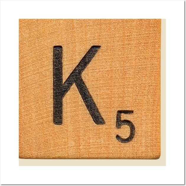 Scrabble Tile 'K' Wall Art by RandomGoodness